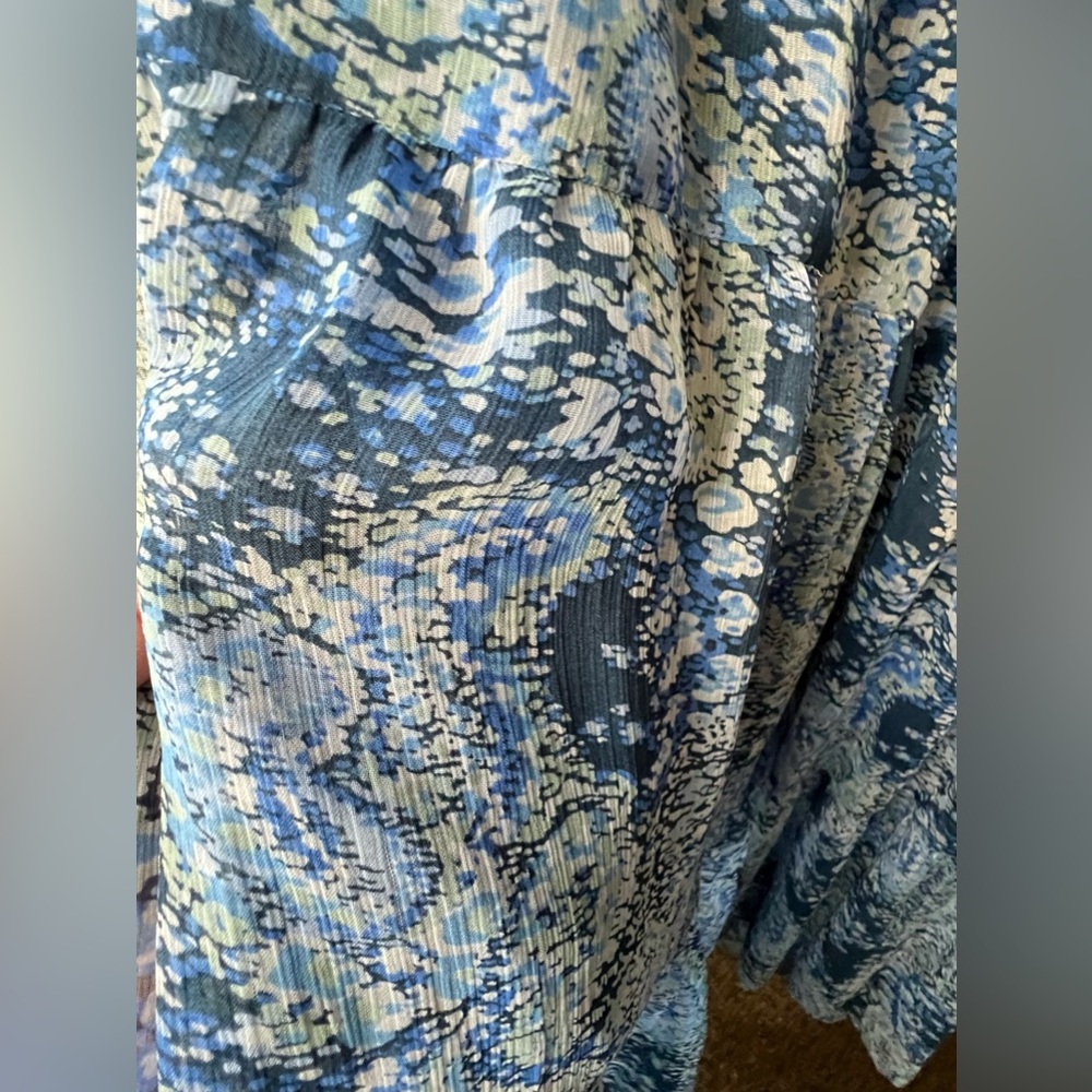 Joie - NWT - XL - Long Sleeve Dress - Blue “Parisian Paisley” Maxi dress - Picture 2 of 13
